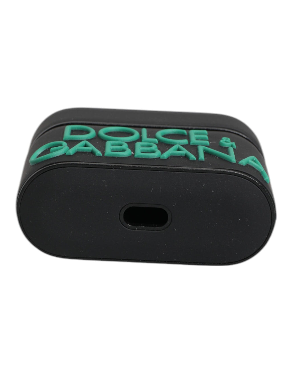 Dolce & Gabbana Schwarz Orange Silikon geprägte Logo Airpods Fall