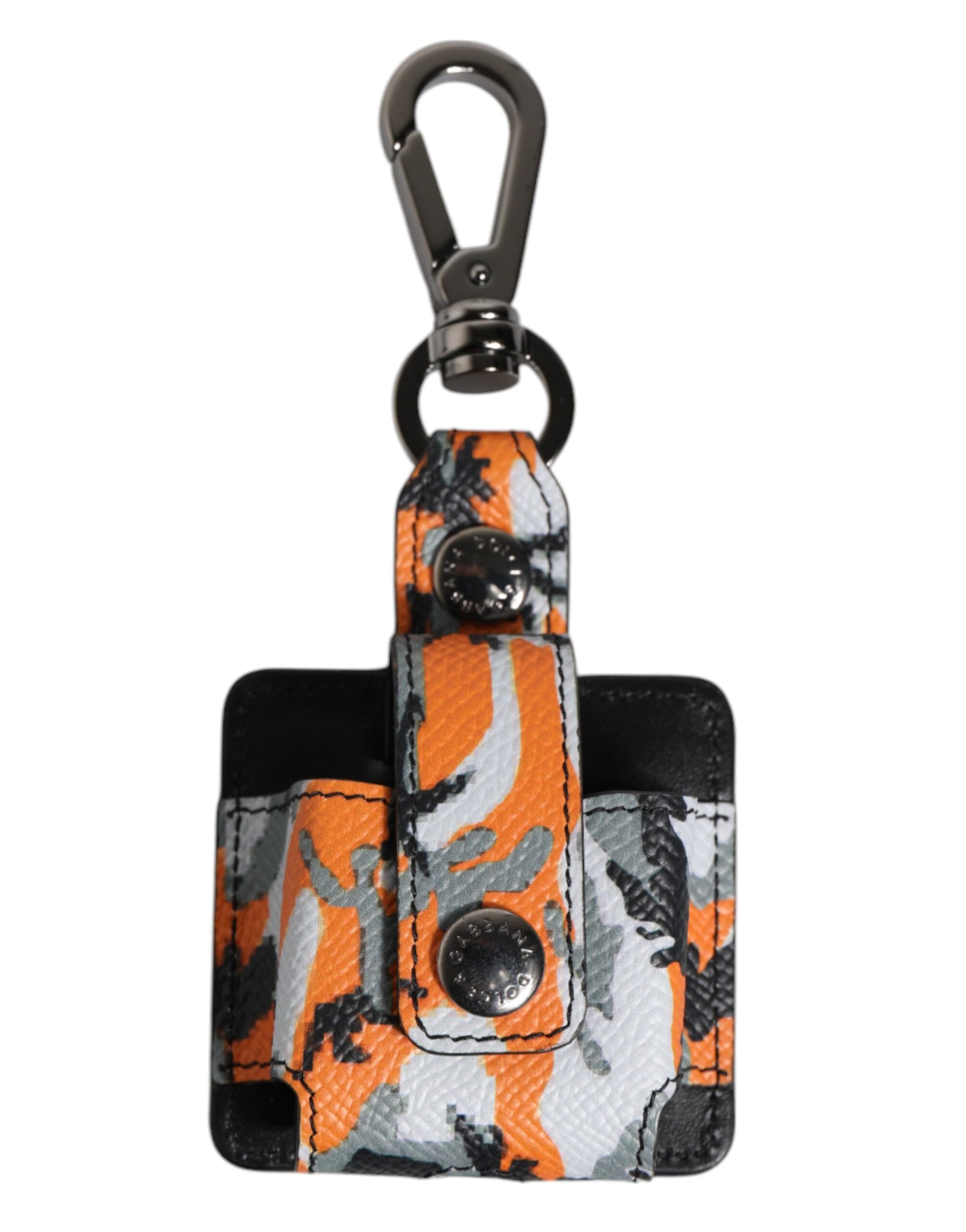 Dolce & Gabbana Multicolor Camouflage Leder Airpods Tasche