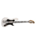 Dolce & Gabbana Brosche mit goldenem Messing-Logo, Perlen und Gitarre