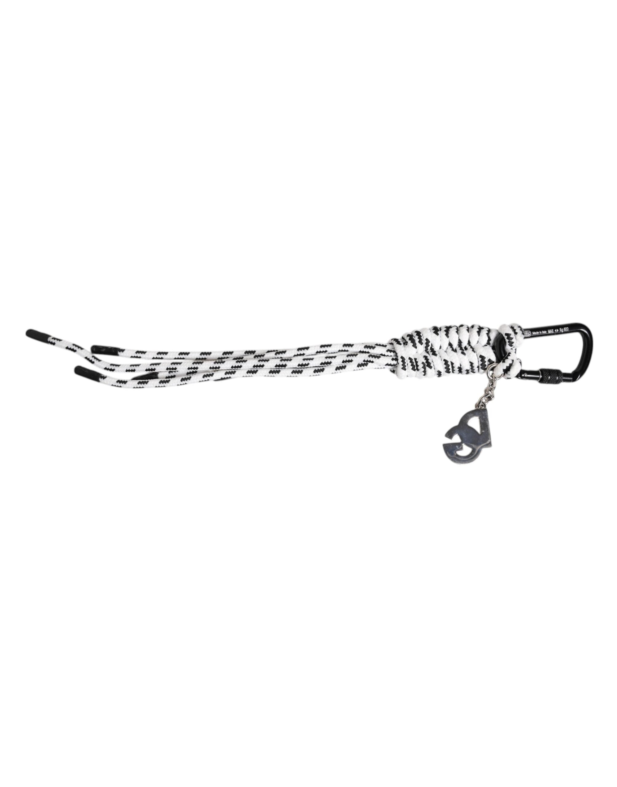 Dolce & Gabbana Multicolor Tape String DG Logo Schlüsselanhänger Polyester Schlüsselring