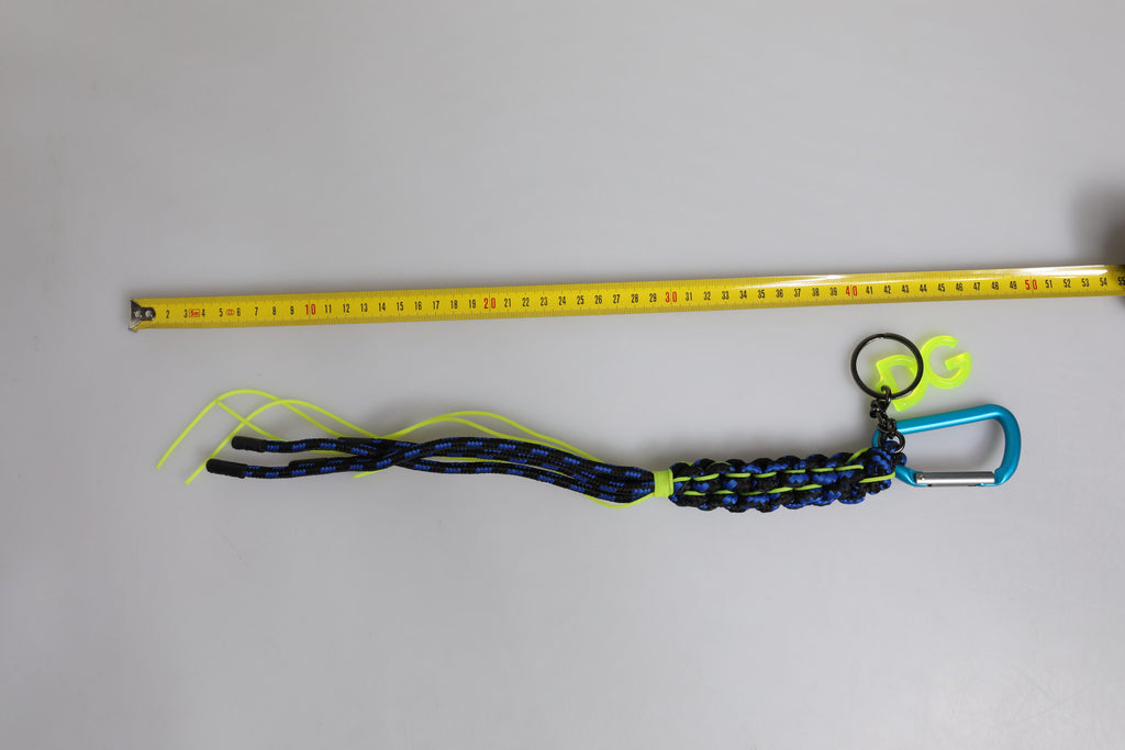 Dolce & Gabbana Multicolor Tape String DG Logo Schlüsselanhänger Polyester Schlüsselring