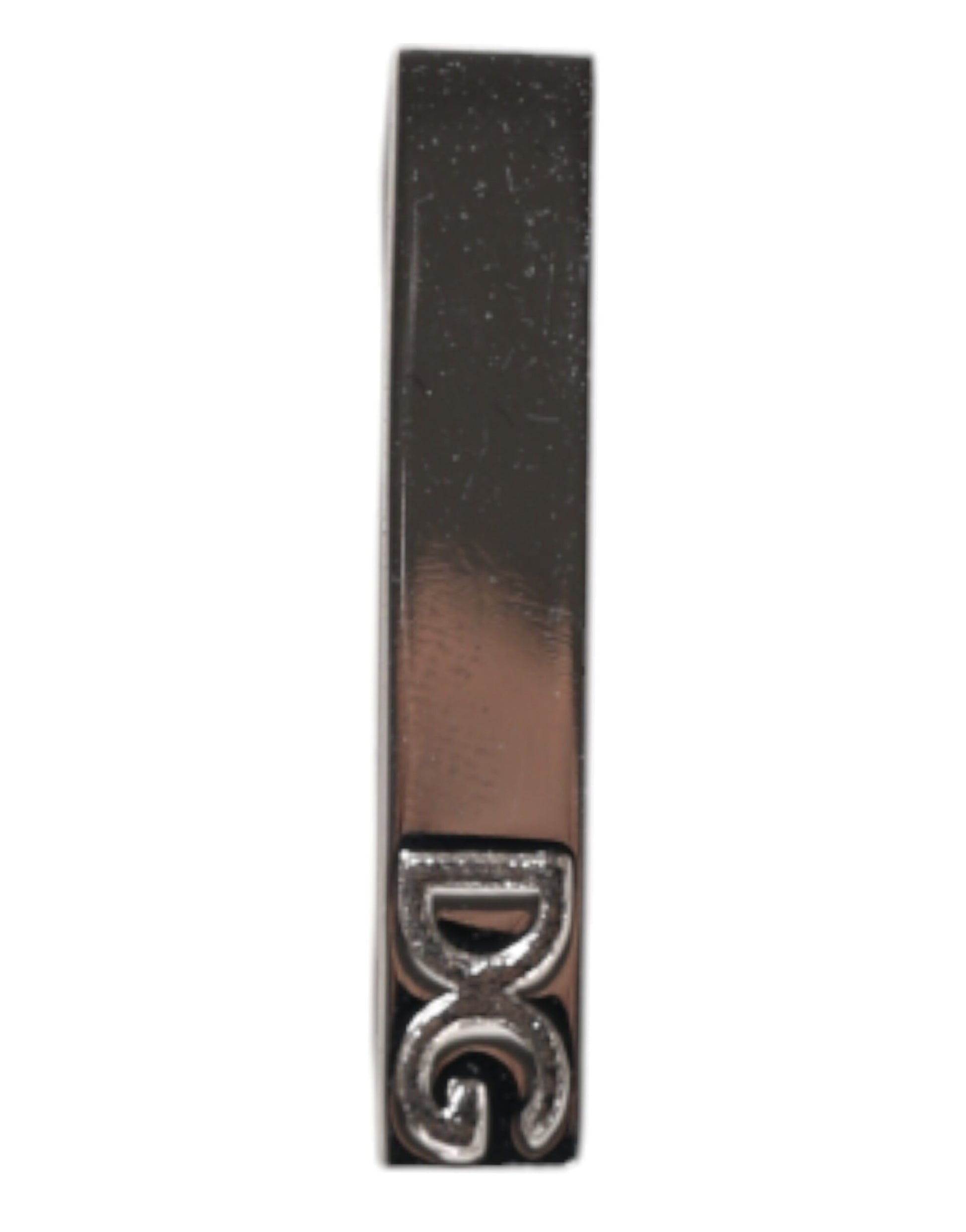 Dolce & Gabbana Silberfarbenes Messing Logo Krawattenklammer Bar