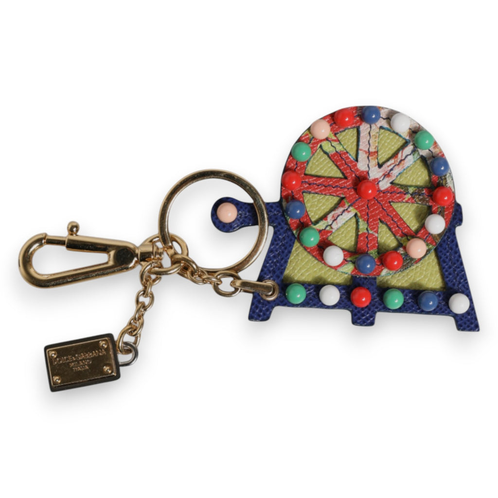 Dolce & Gabbana Multicolor Gold Ton Carretto Schlüsselanhänger Schlüsselring