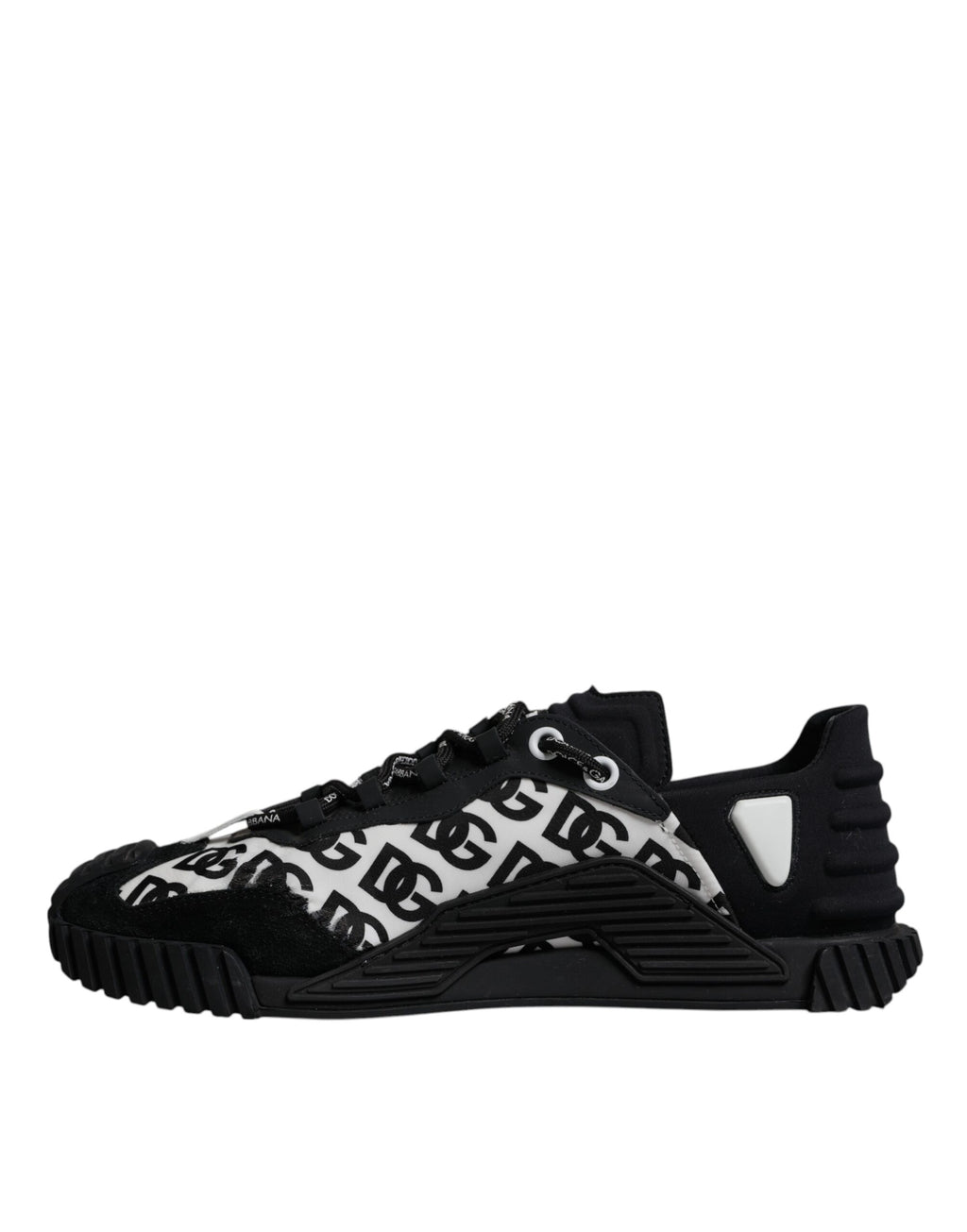 Dolce & Gabbana Schwarz Logo Lace Up Low Top NS1 Turnschuhe Schuhe