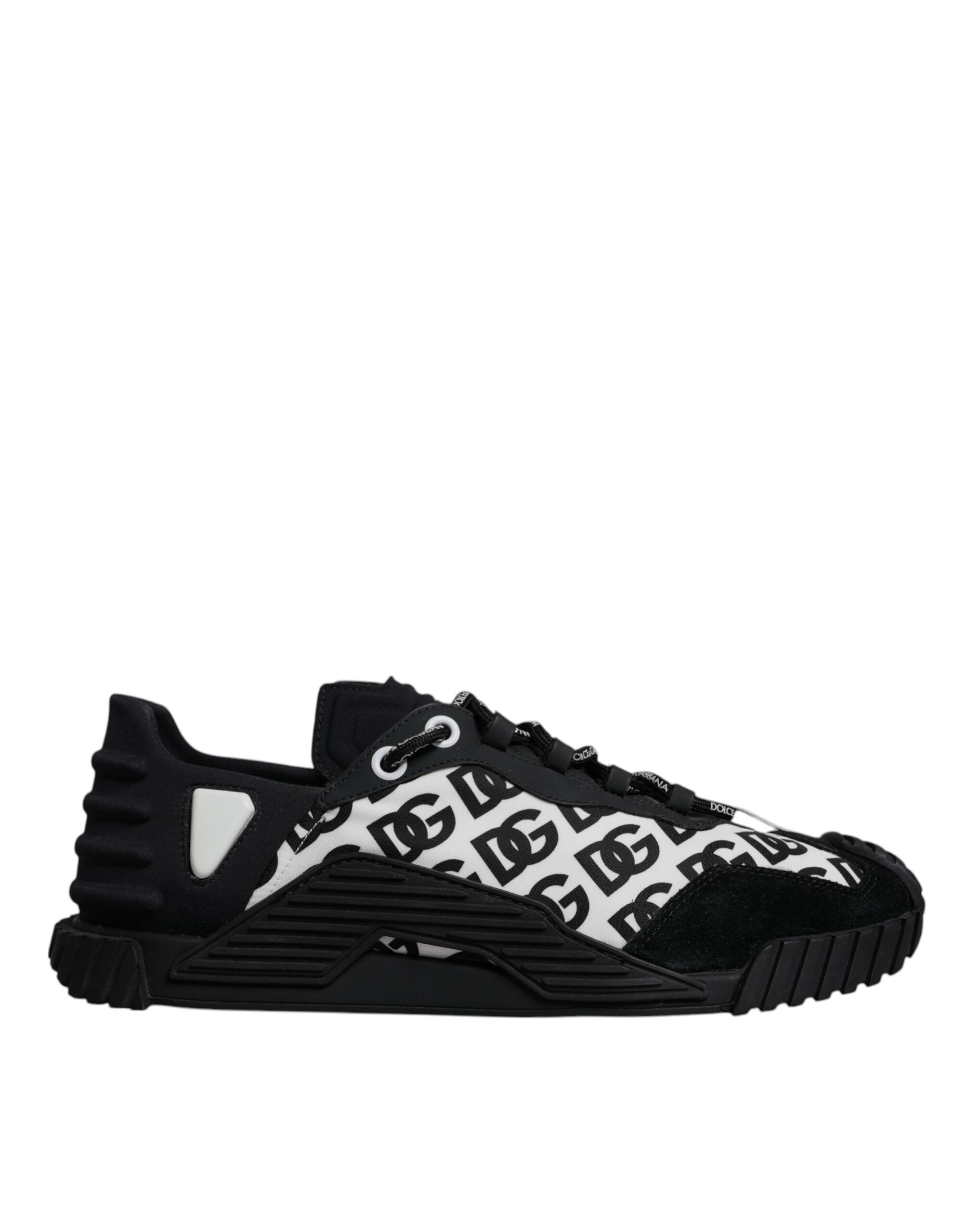 Dolce & Gabbana Schwarz Logo Lace Up Low Top NS1 Turnschuhe Schuhe