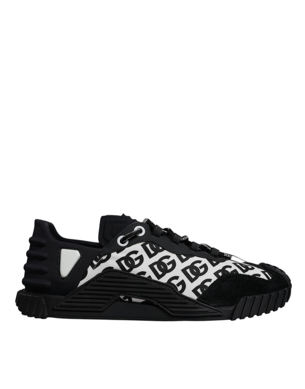 Dolce & Gabbana Schwarz Logo Lace Up Low Top NS1 Turnschuhe Schuhe