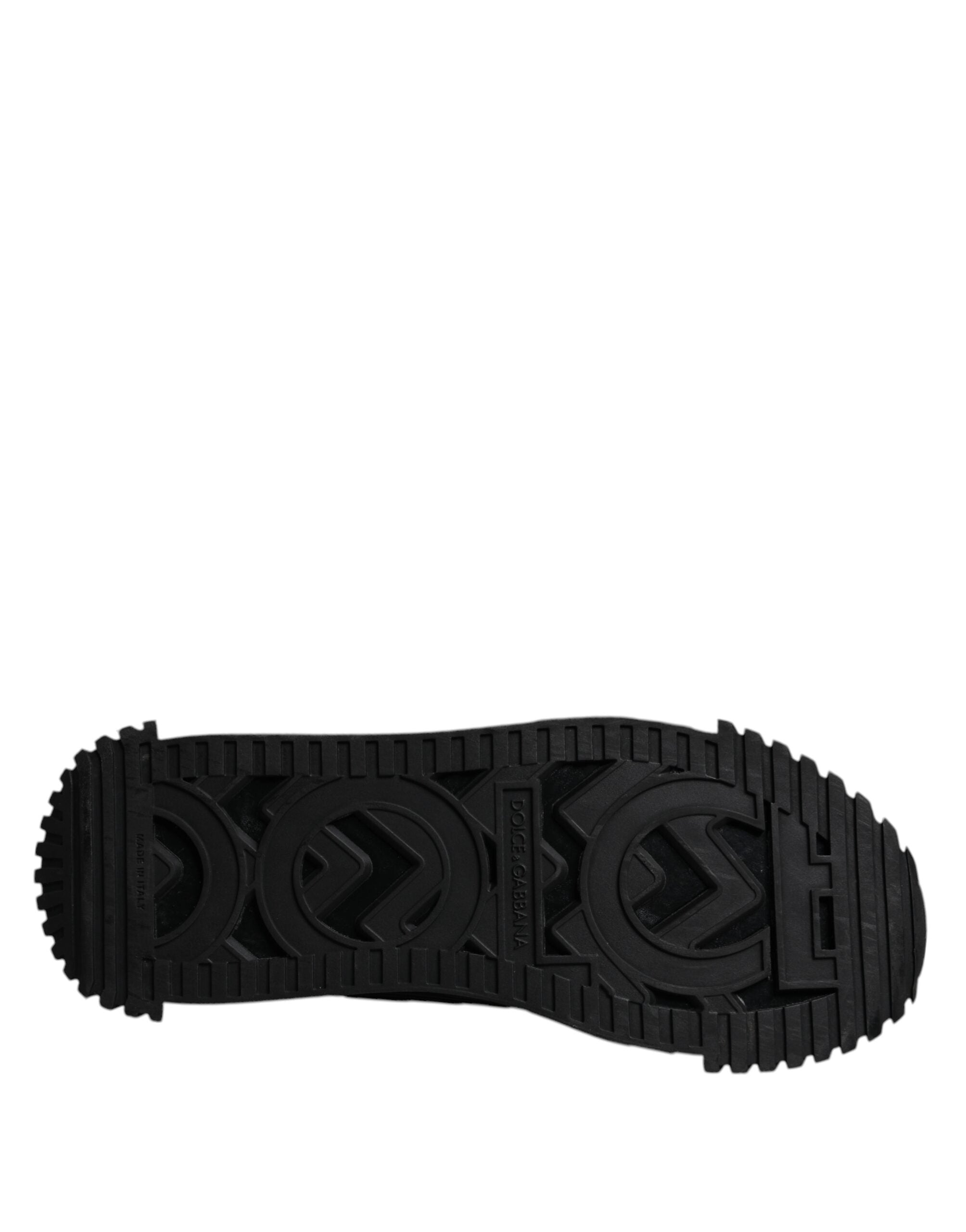 Dolce & Gabbana Black Logo Lace Up Low Top NS1 Sneakers Shoes