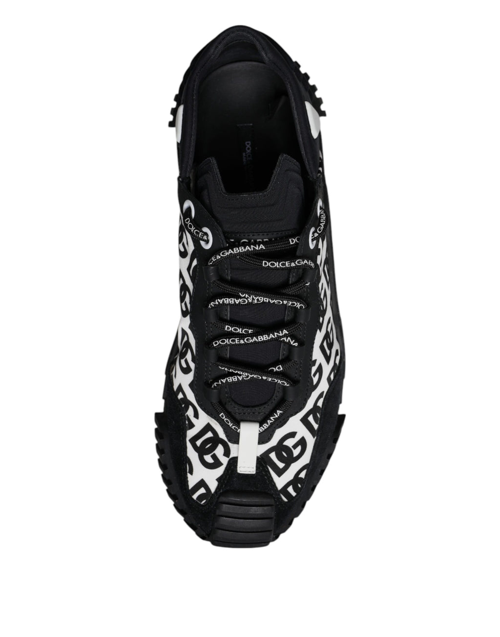 Dolce & Gabbana Schwarz Logo Lace Up Low Top NS1 Turnschuhe Schuhe