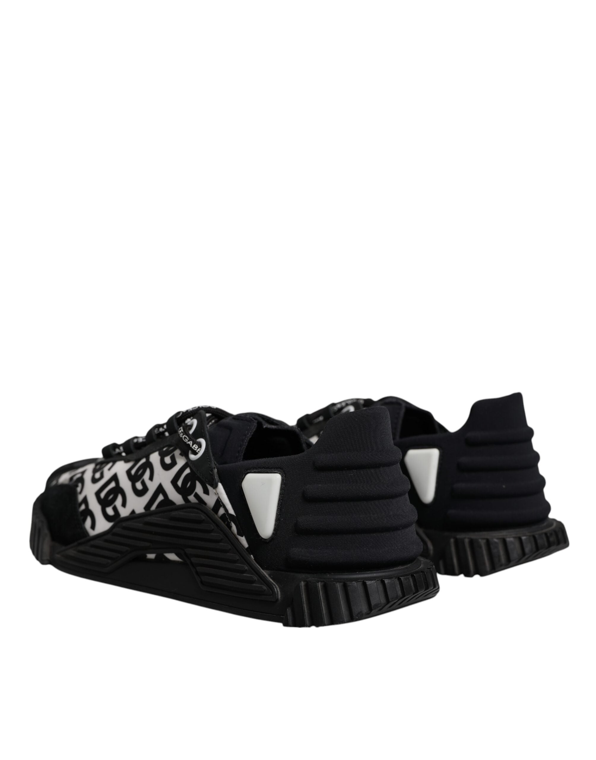 Dolce & Gabbana Schwarz Logo Lace Up Low Top NS1 Turnschuhe Schuhe