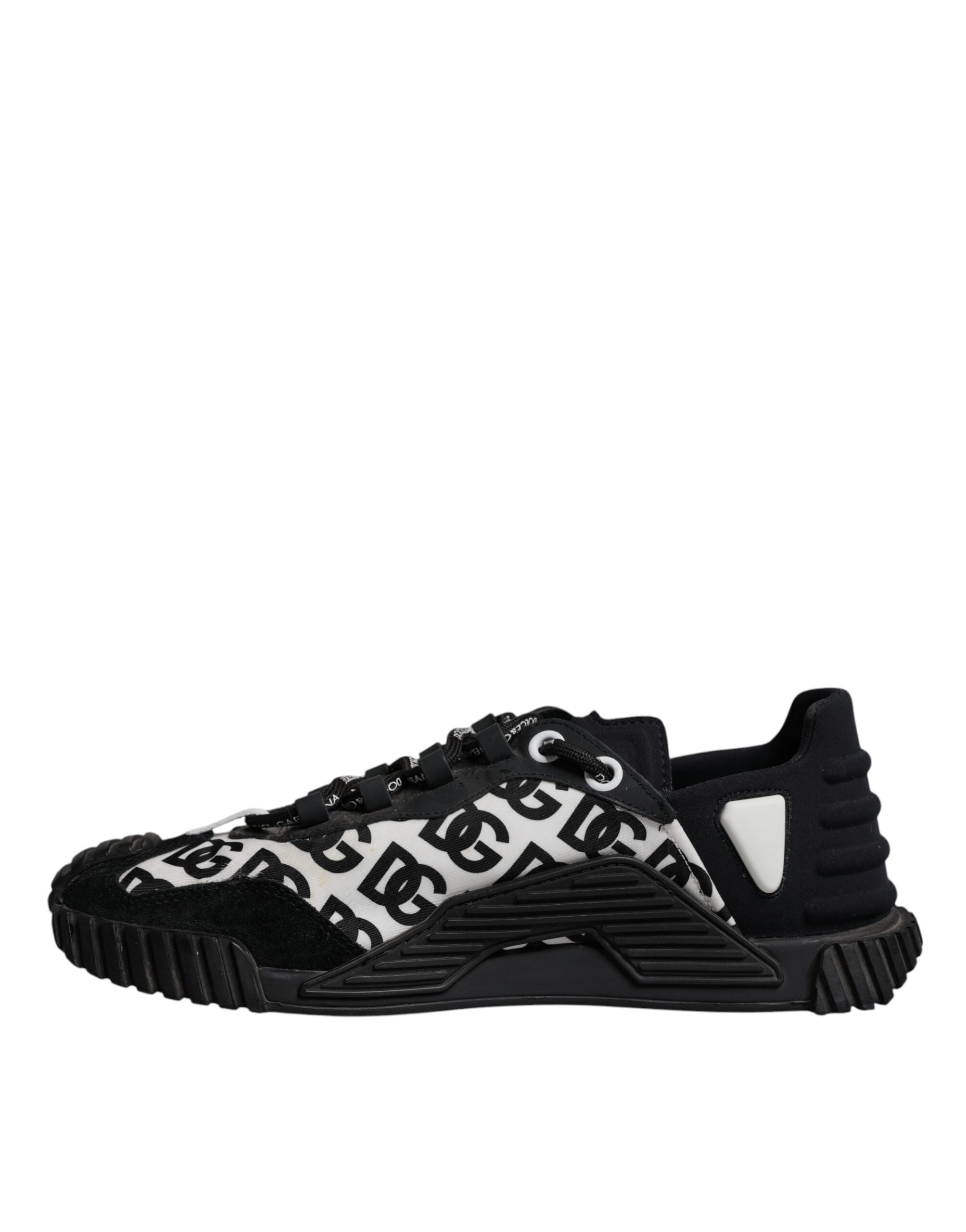 Dolce & Gabbana Schwarz Logo Lace Up Low Top NS1 Turnschuhe Schuhe