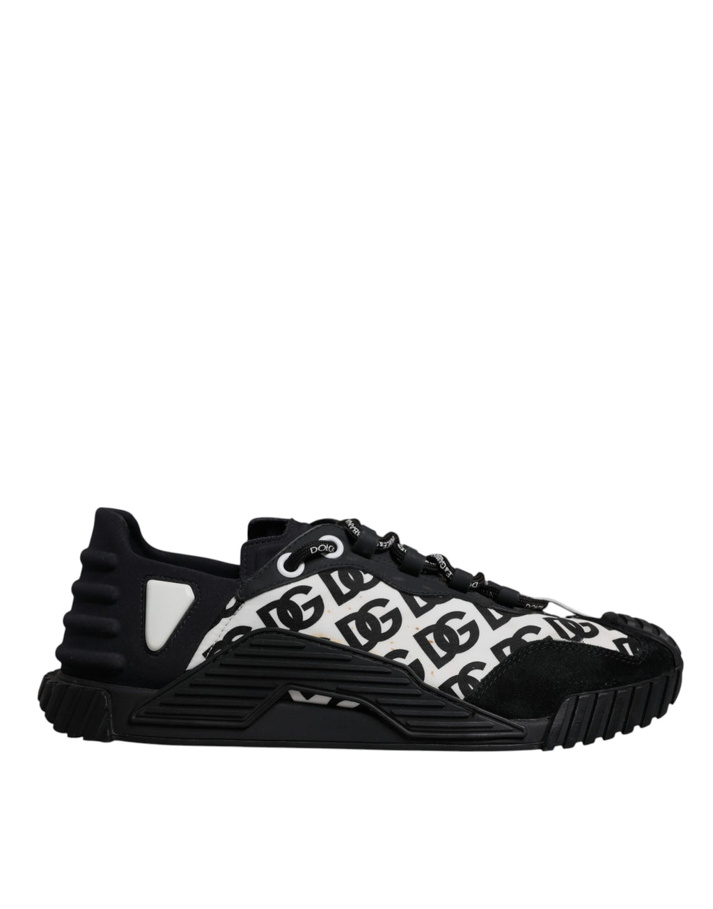 Dolce & Gabbana Schwarz Logo Lace Up Low Top NS1 Turnschuhe Schuhe