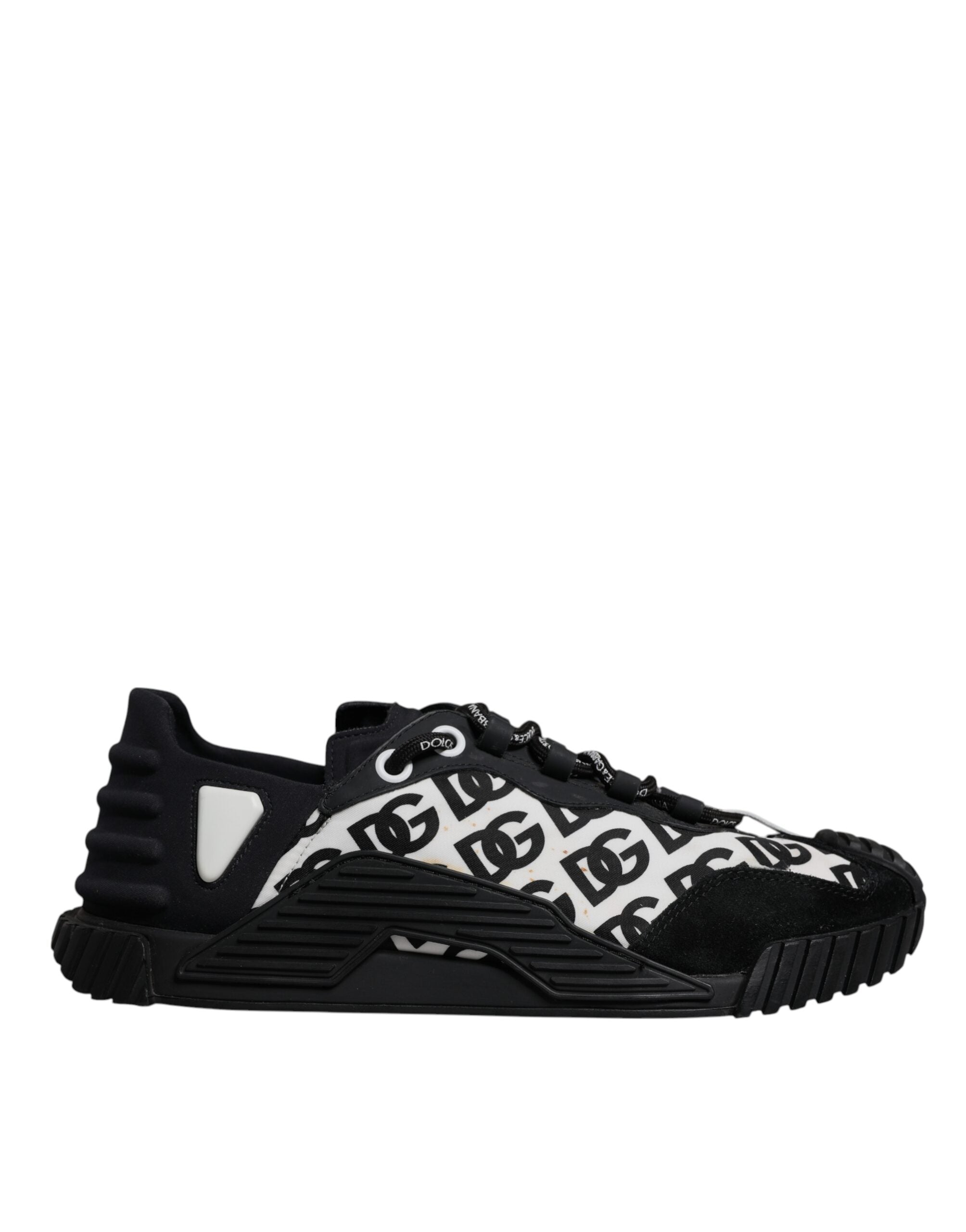 Dolce & Gabbana Schwarz Logo Lace Up Low Top NS1 Turnschuhe Schuhe