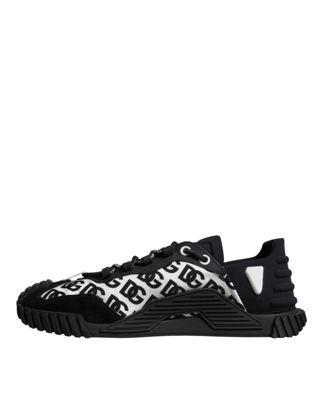 Dolce & Gabbana Schwarz Logo Lace Up Low Top NS1 Turnschuhe Schuhe