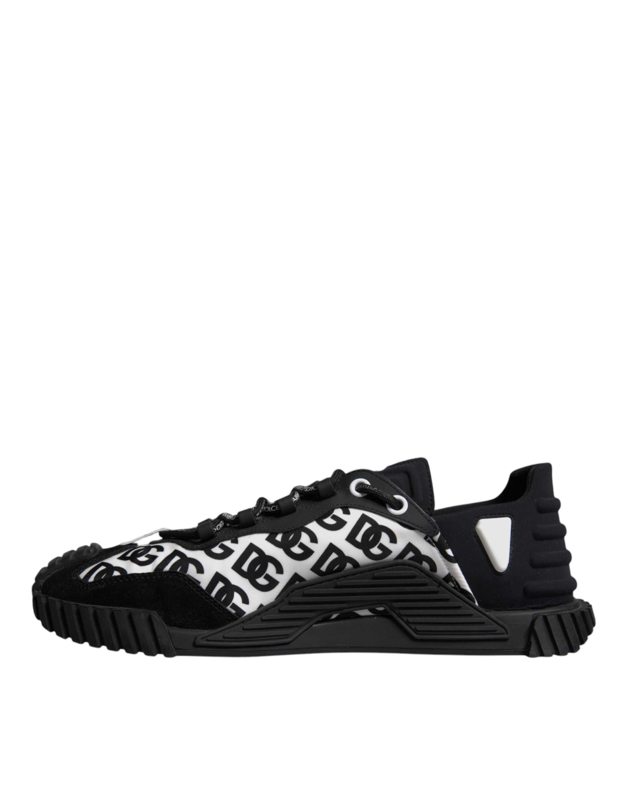 Dolce & Gabbana Schwarz Logo Lace Up Low Top NS1 Turnschuhe Schuhe