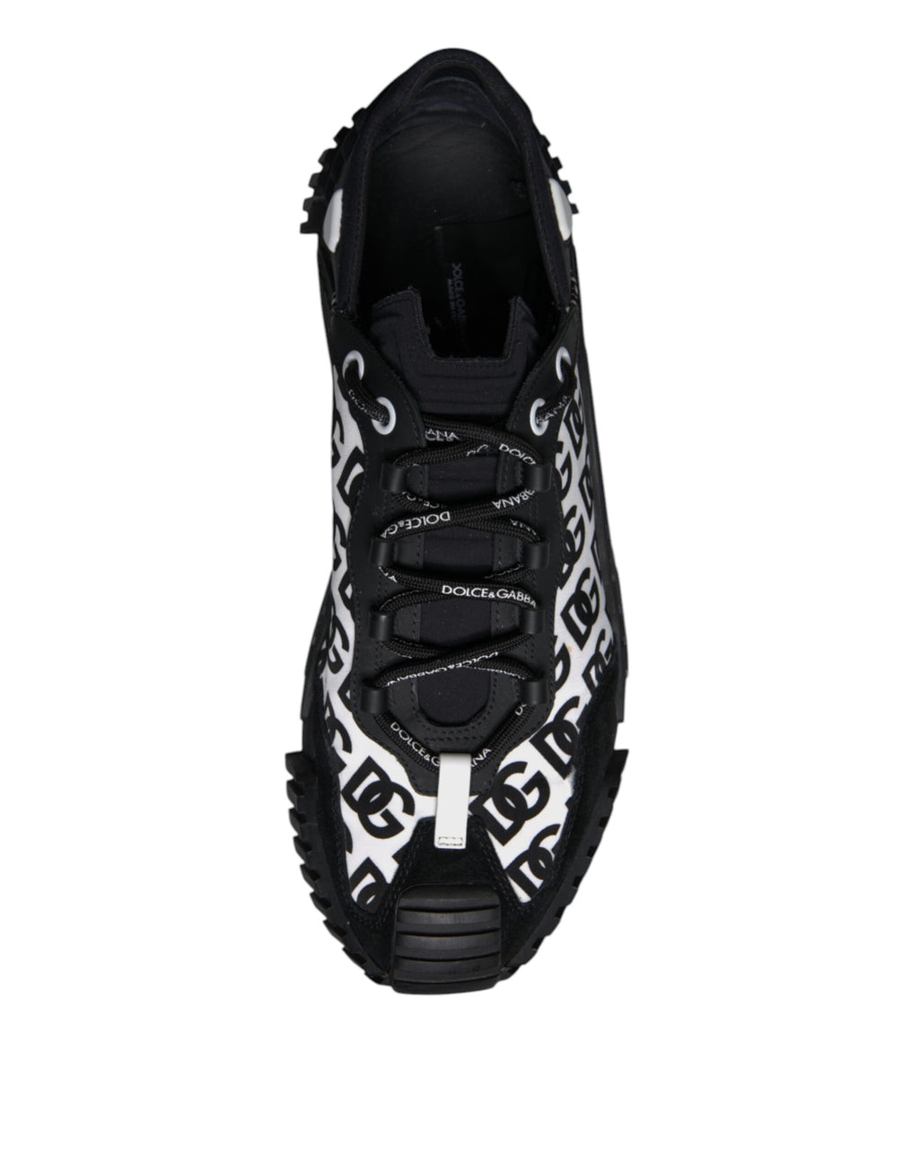 Dolce & Gabbana Schwarz Logo Lace Up Low Top NS1 Turnschuhe Schuhe