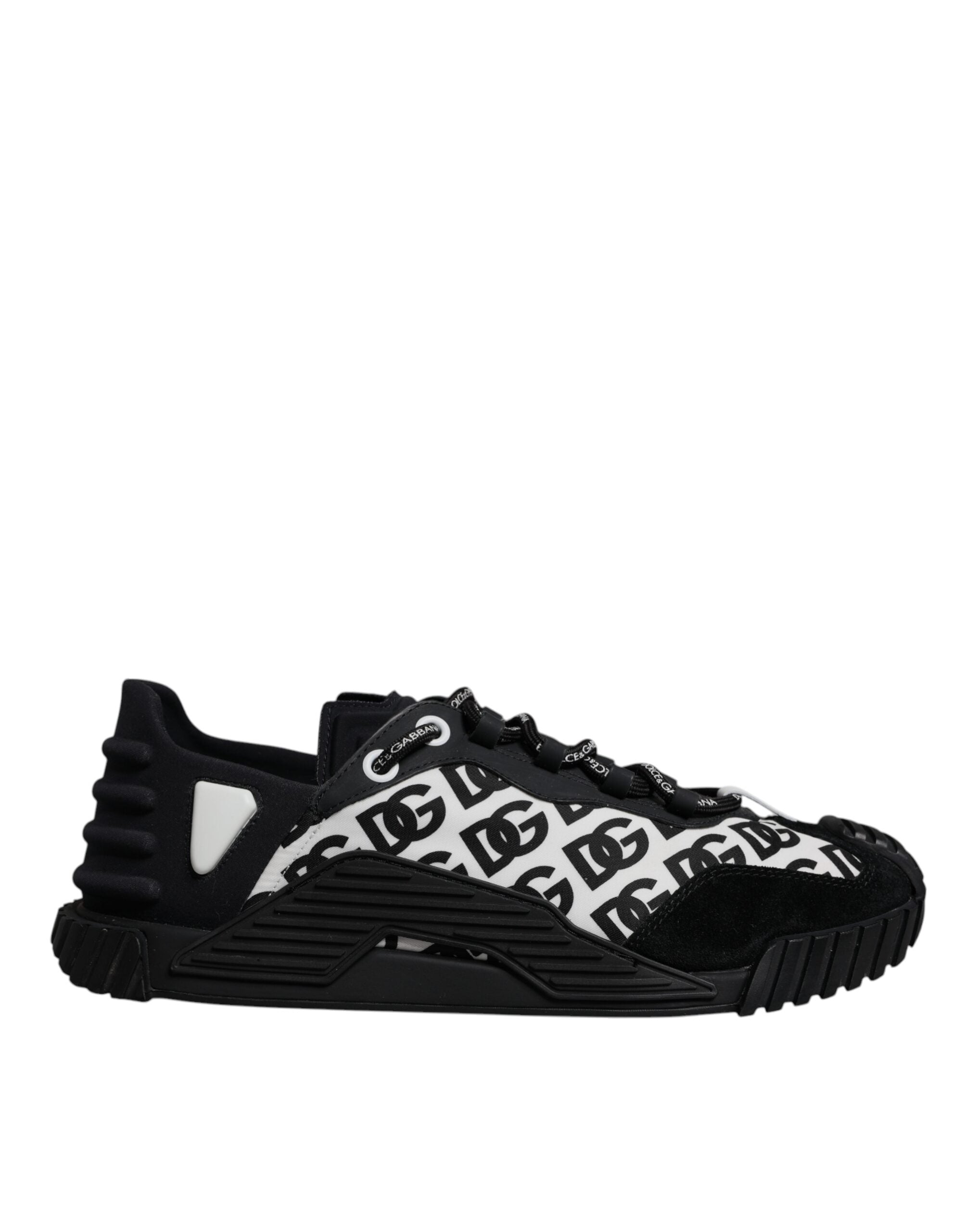 Dolce & Gabbana Schwarz Logo Lace Up Low Top NS1 Turnschuhe Schuhe