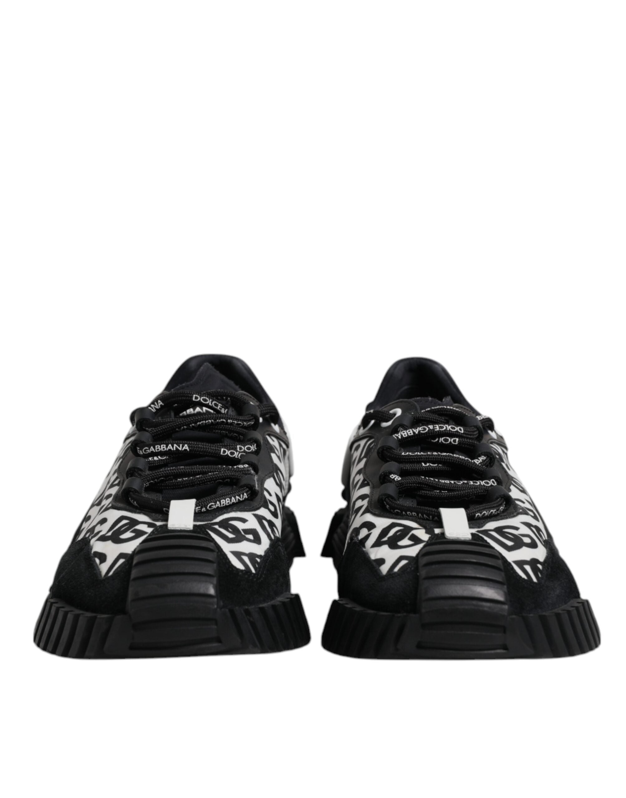 Dolce & Gabbana Schwarz Logo Lace Up Low Top NS1 Turnschuhe Schuhe