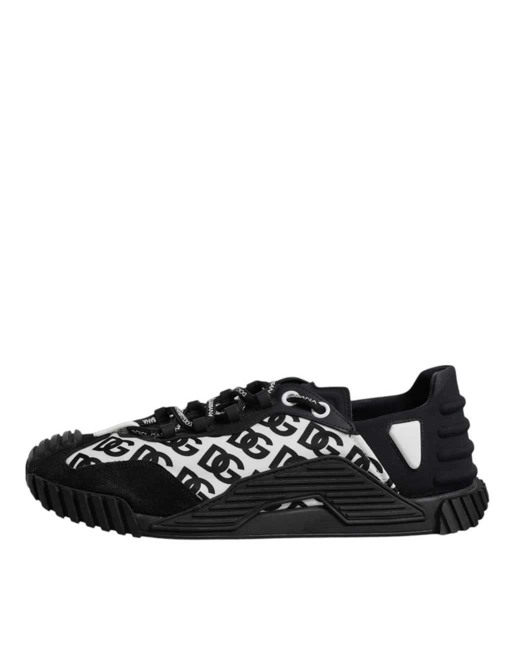 Dolce & Gabbana Schwarz Logo Lace Up Low Top NS1 Turnschuhe Schuhe