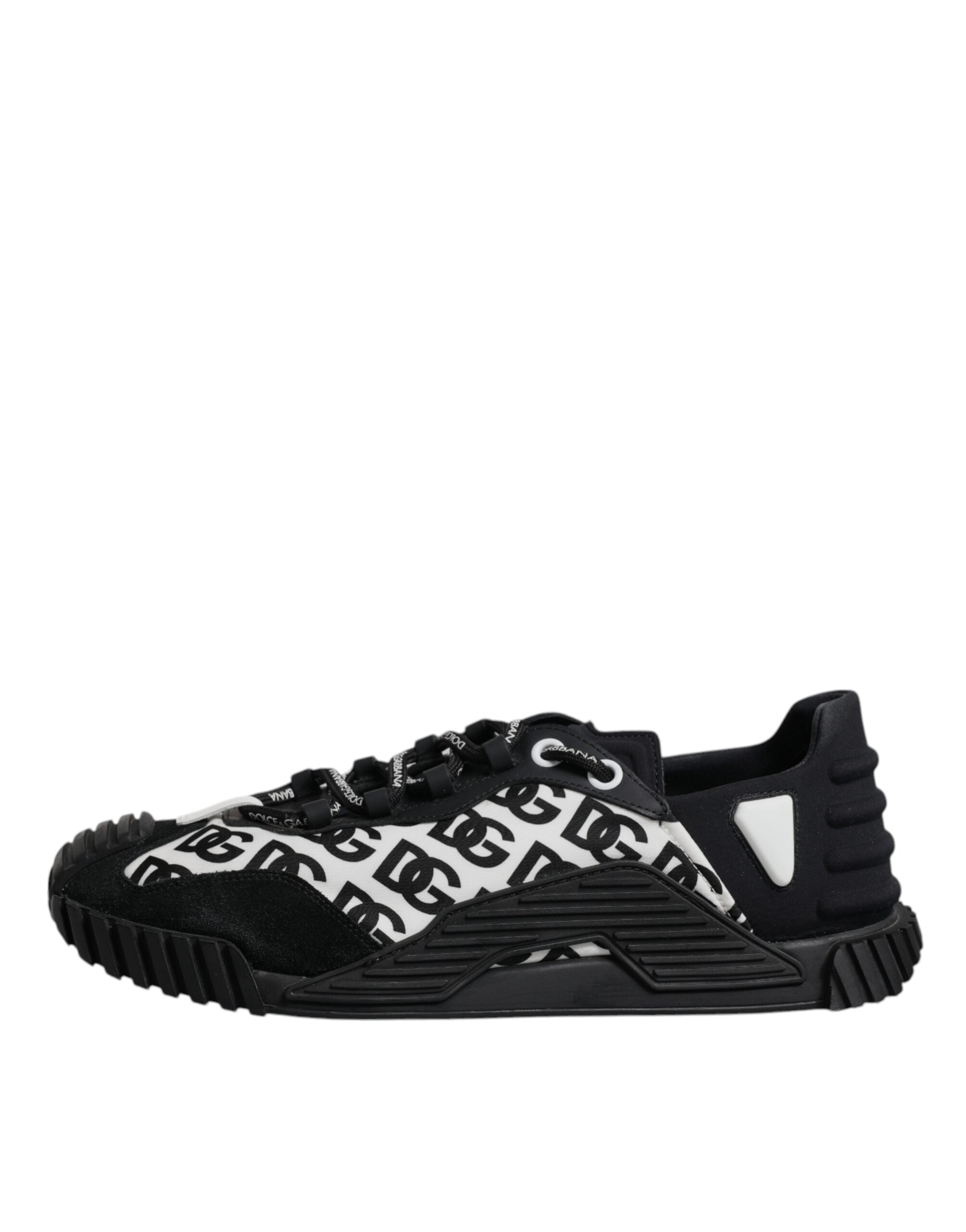 Dolce & Gabbana Schwarz Logo Lace Up Low Top NS1 Turnschuhe Schuhe