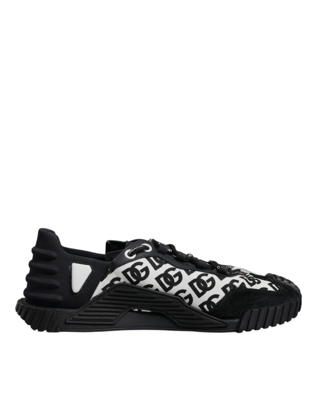 Dolce & Gabbana Schwarz Logo Lace Up Low Top NS1 Turnschuhe Schuhe