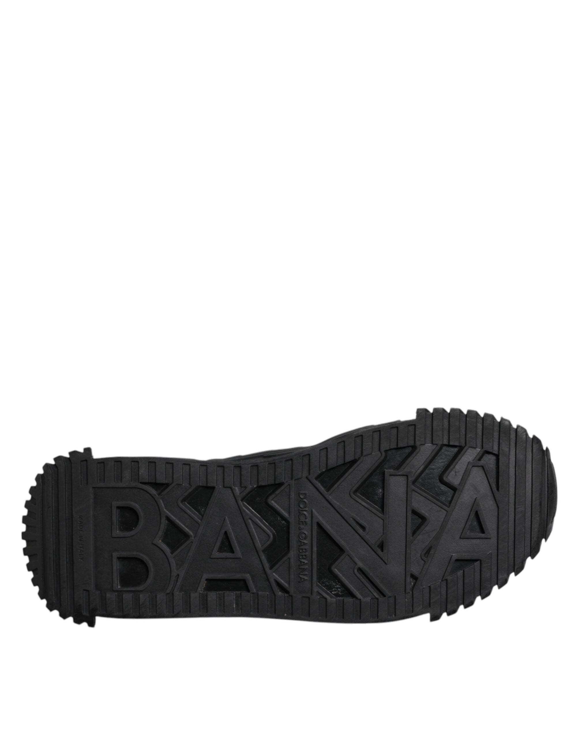 Dolce & Gabbana Schwarz Logo Lace Up Low Top NS1 Turnschuhe Schuhe