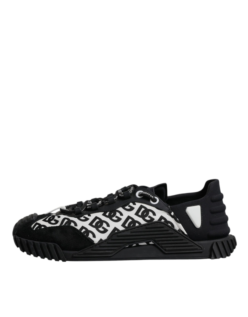 Dolce & Gabbana Schwarz Logo Lace Up Low Top NS1 Turnschuhe Schuhe