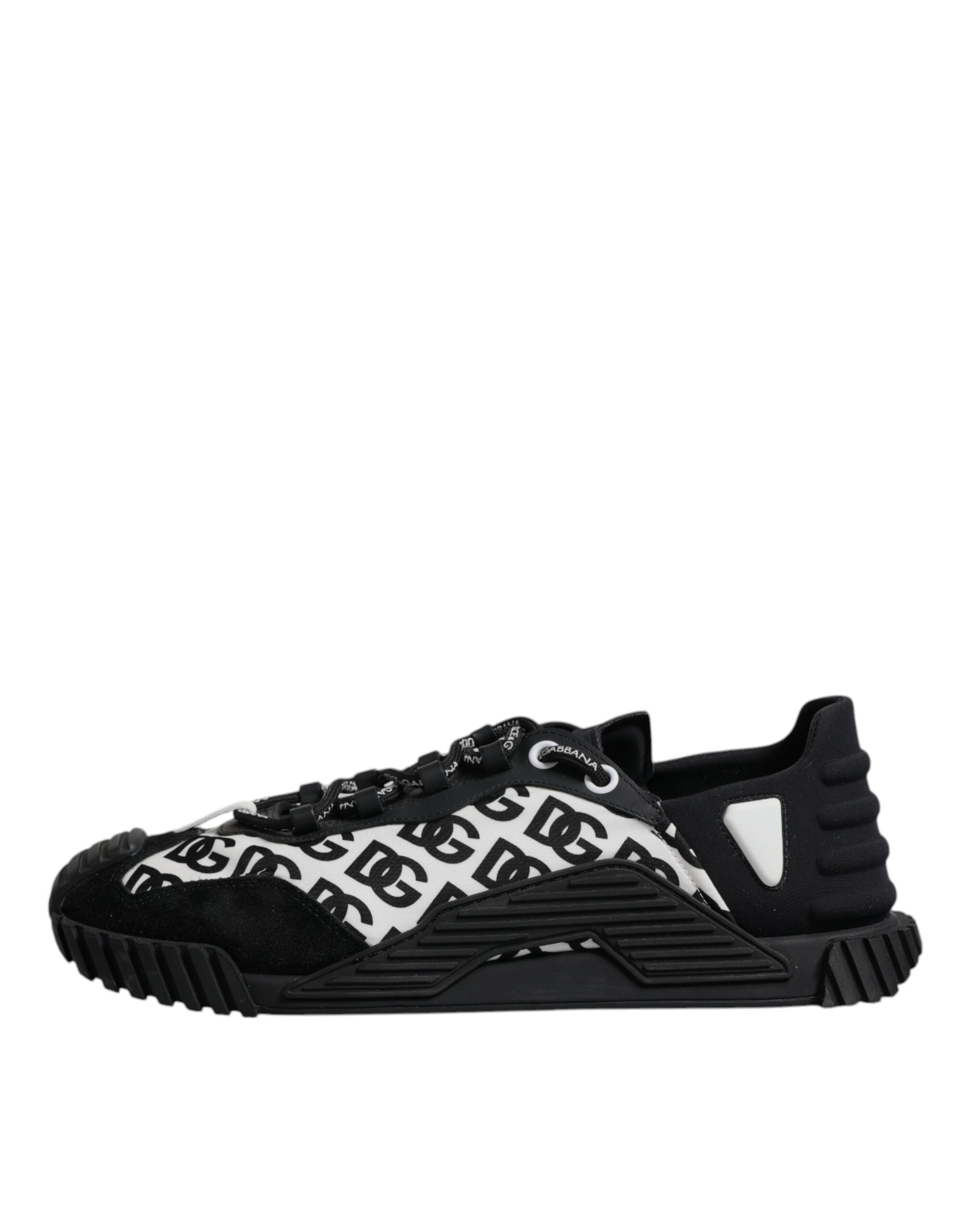 Dolce & Gabbana Schwarz Logo Lace Up Low Top NS1 Turnschuhe Schuhe