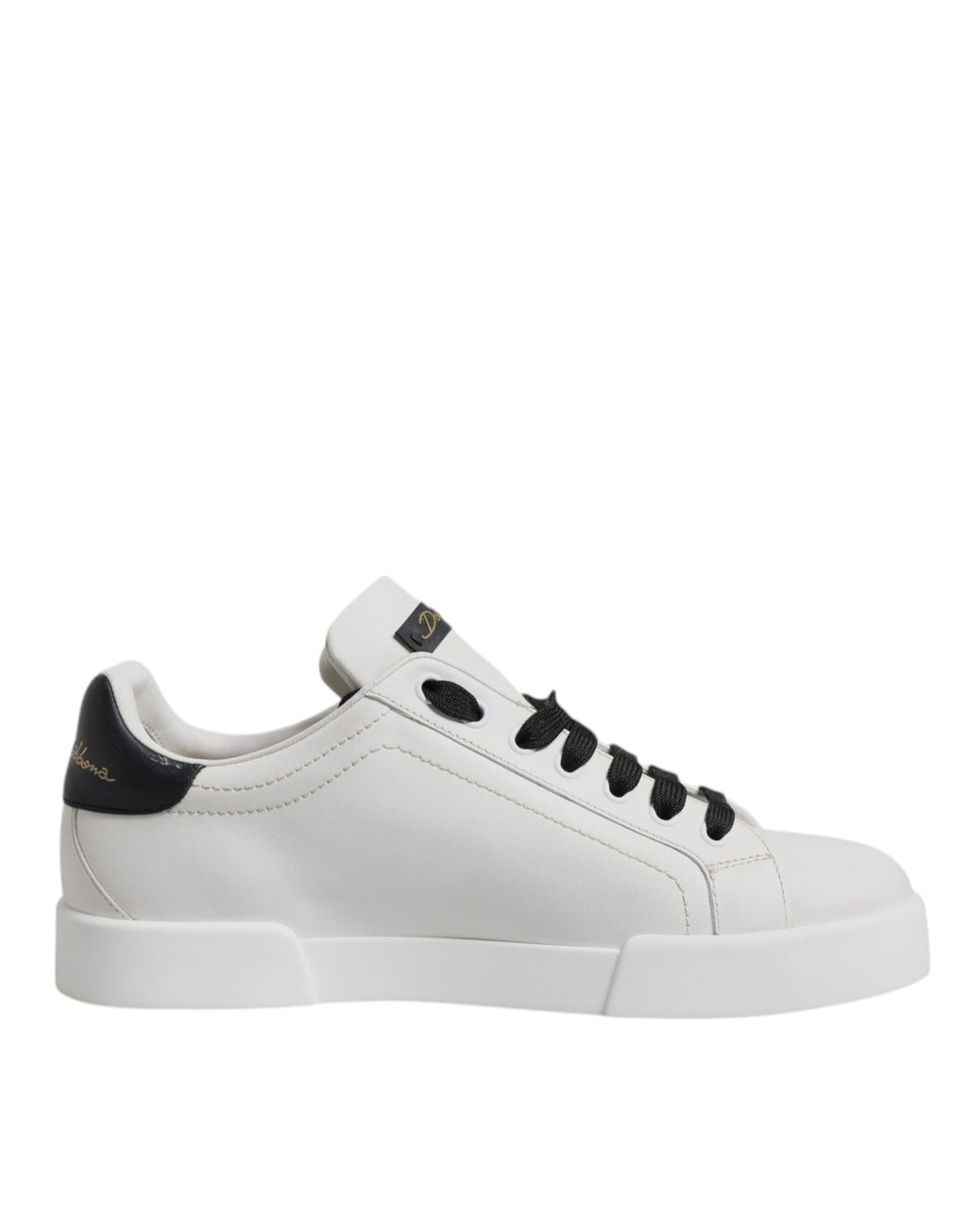 Dolce & Gabbana Weißes Leder DG Logo Low Top Sneakers Schuhe