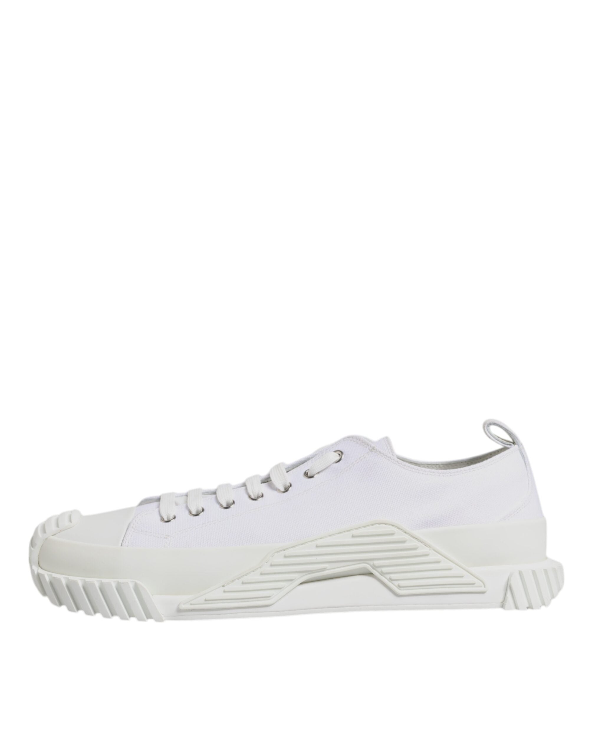 Dolce & Gabbana Weiß Leder Low Top NS1 Turnschuhe Schuhe