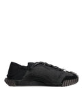 Dolce & Gabbana Black Silver Logo Low Top Men Sneakers Shoes