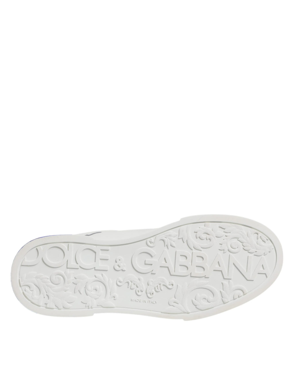 Dolce & Gabbana Weiß Blau Crown Low Top Männer Turnschuhe Schuhe