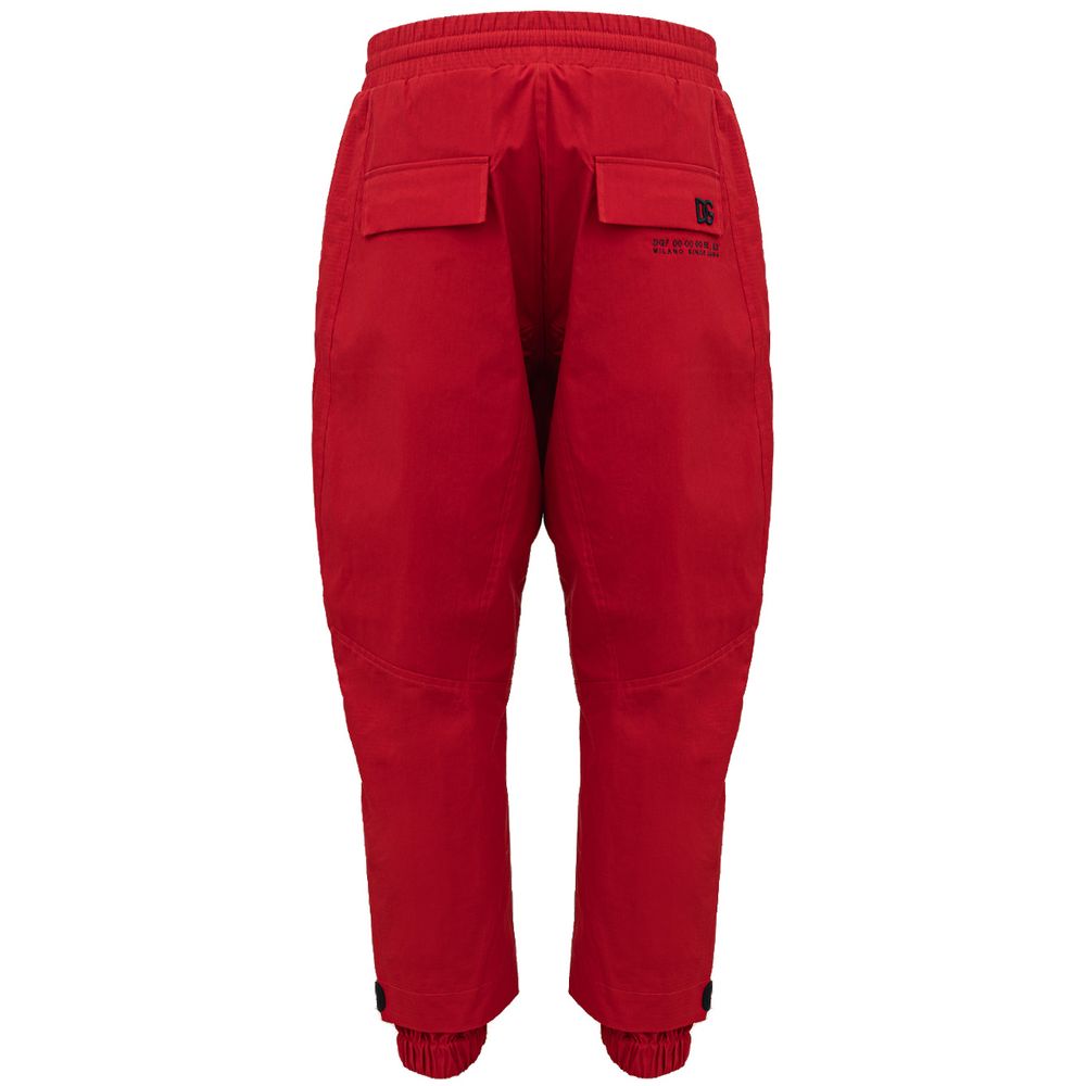 Dolce & Gabbana Rote Polyamid-Hose