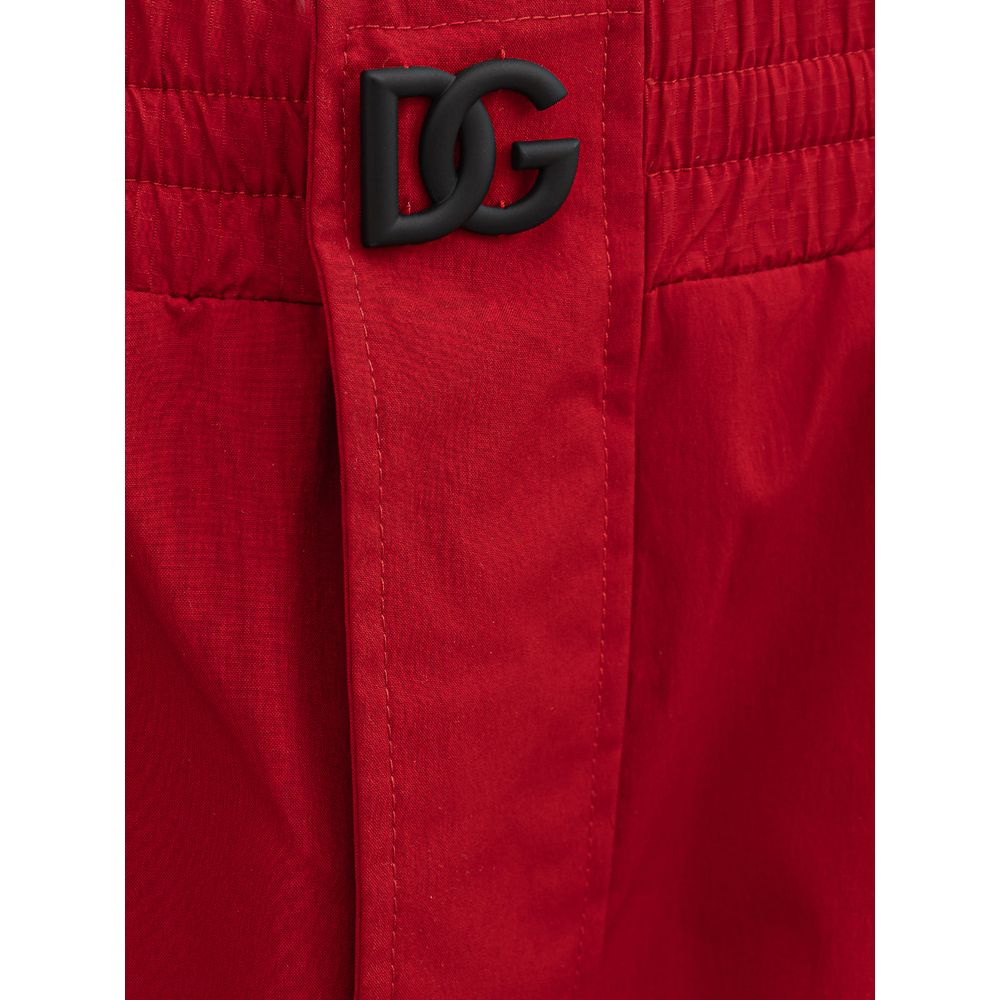 Dolce & Gabbana Rote Polyamid-Hose