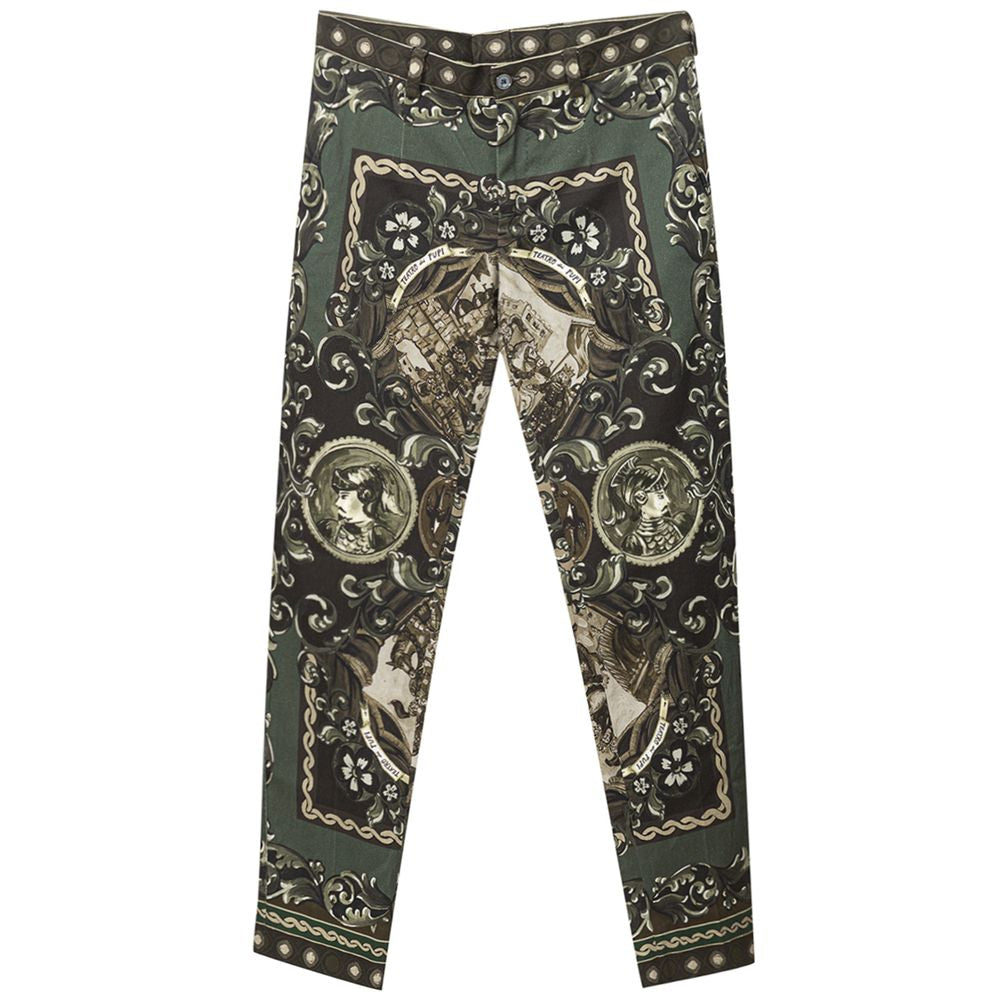Dolce & Gabbana Grüne Baumwollhose