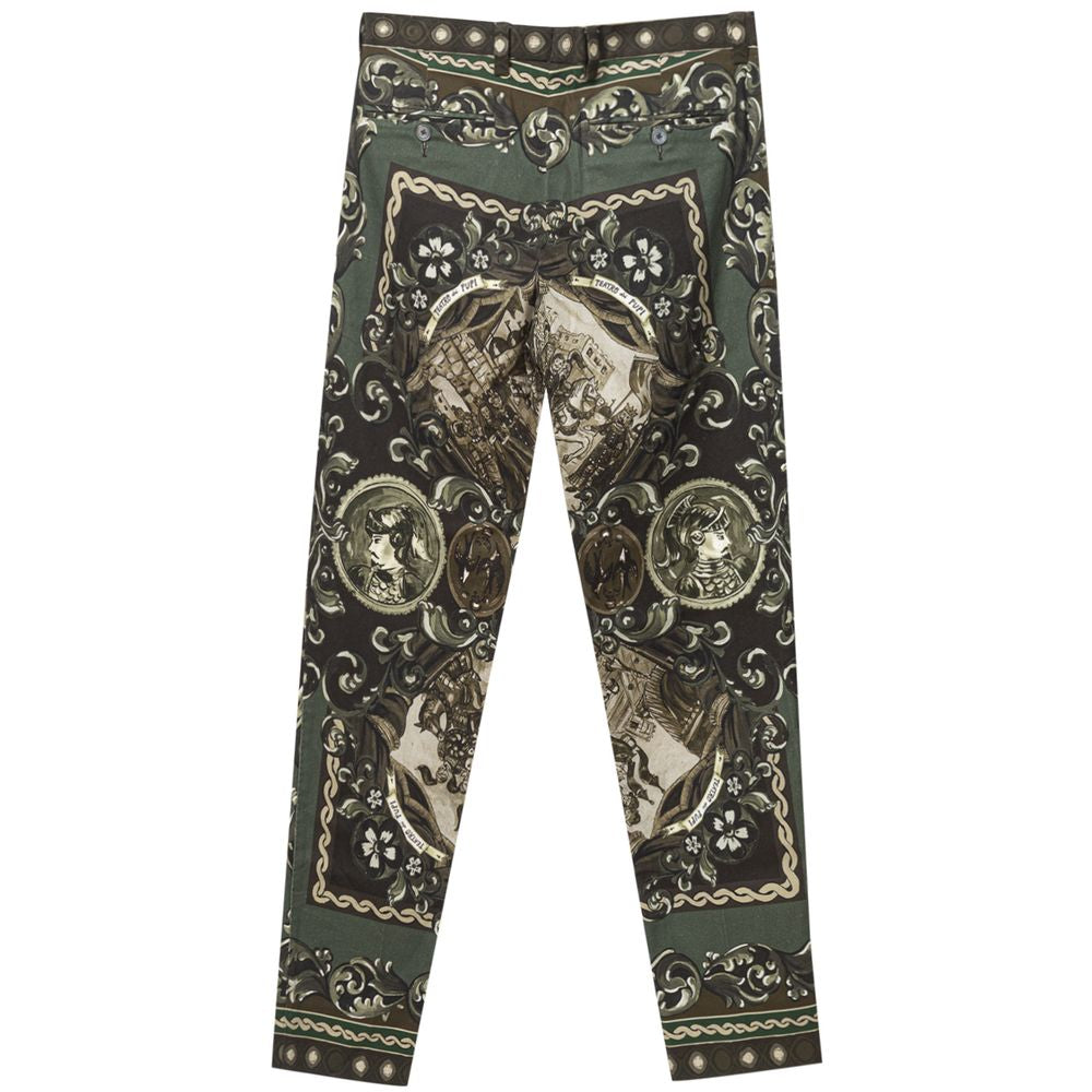 Dolce & Gabbana Grüne Baumwollhose