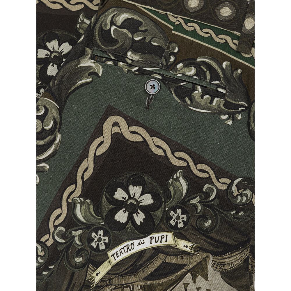 Dolce & Gabbana Grüne Baumwollhose