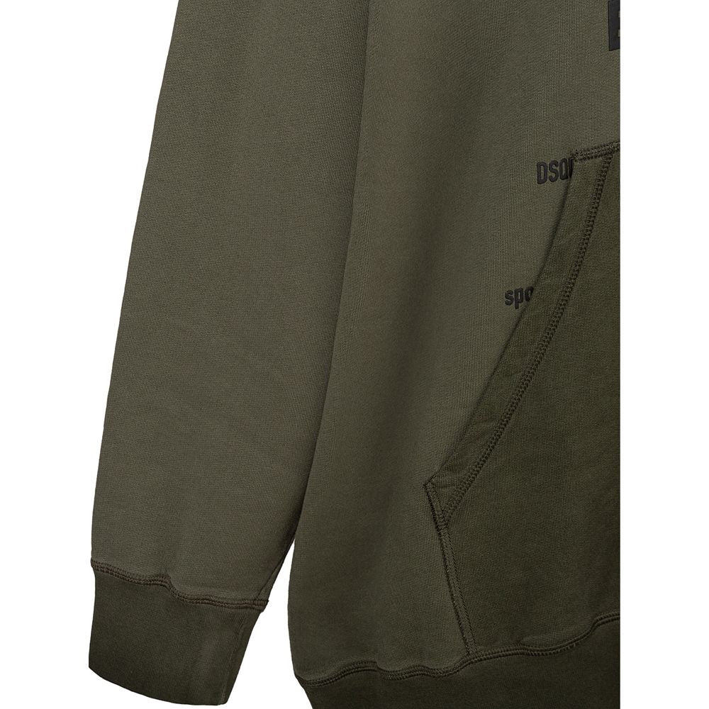 Dsquared² Grüner Baumwoll-Kapuzenpulli