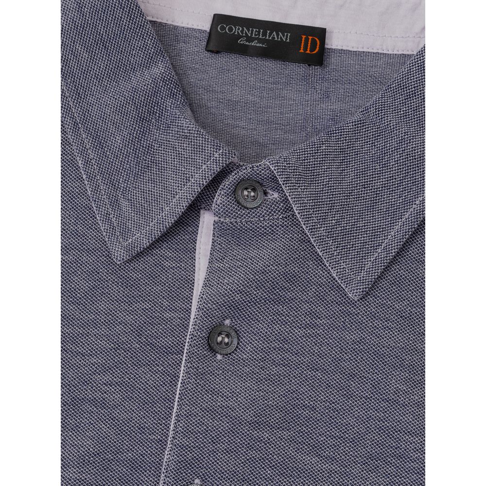 Corneliani Blaues Baumwoll-Poloshirt