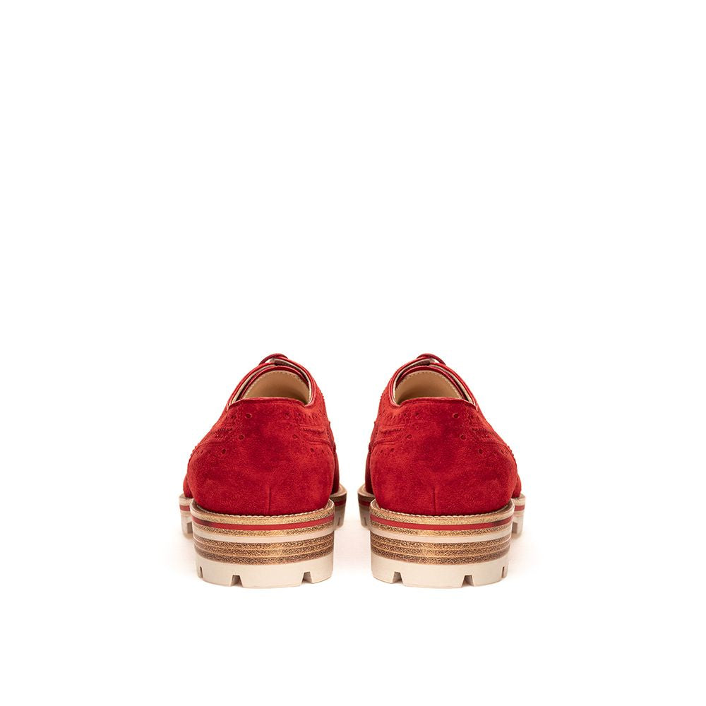 Christian Louboutin Rote Wildleder Oxfords und Derby