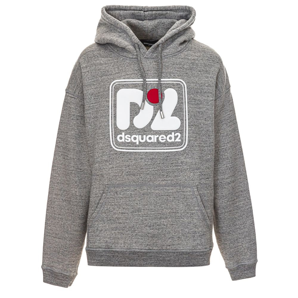 Dsquared² Grauer Baumwoll-Kapuzenpulli