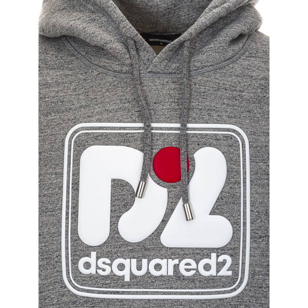 Dsquared² Grauer Baumwoll-Kapuzenpulli