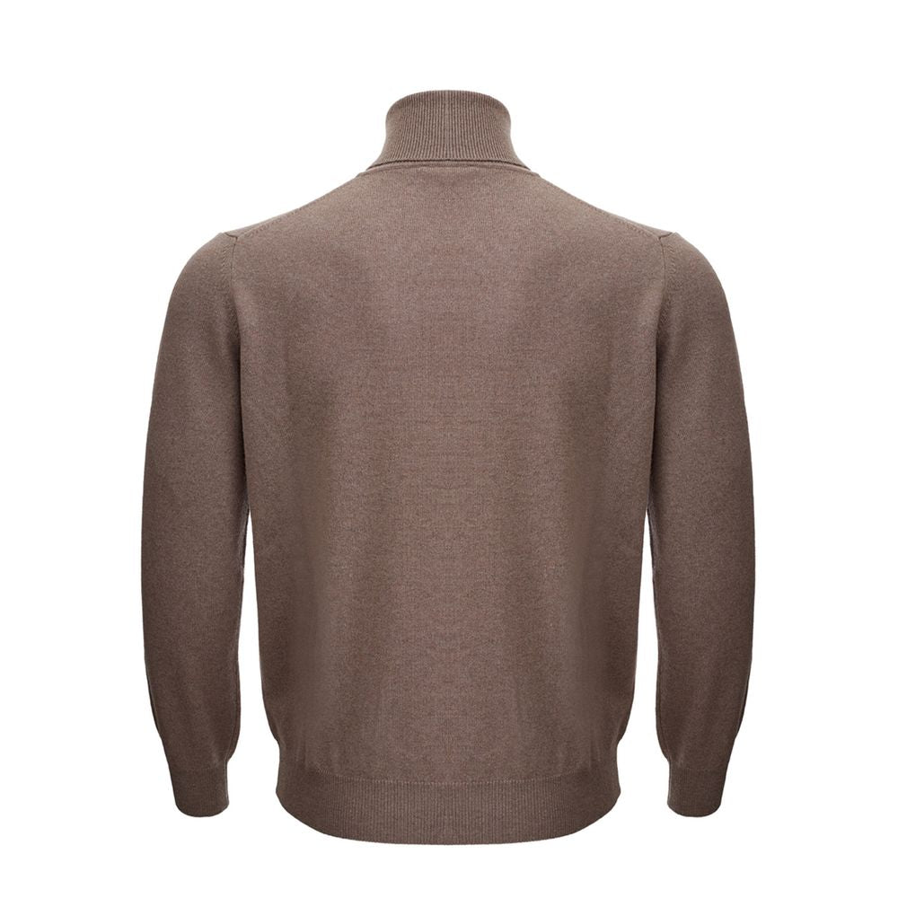 KANGRA Brauner Rollkragenpullover aus Wolle