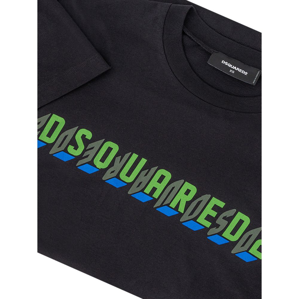 Dsquared² Schwarzes T-Shirt aus Baumwolle