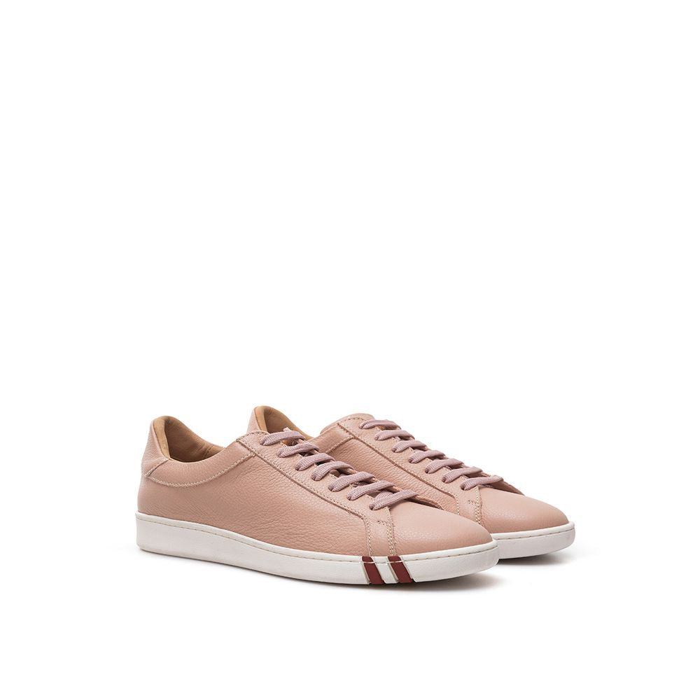 Bally Rosa Sneaker aus Leder mit niedrigem Schaft