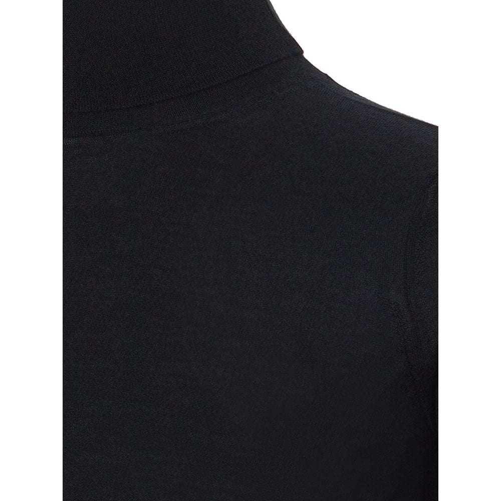 Colombo Italienischer Kaschmir-Luxus-Pullover Schwarz