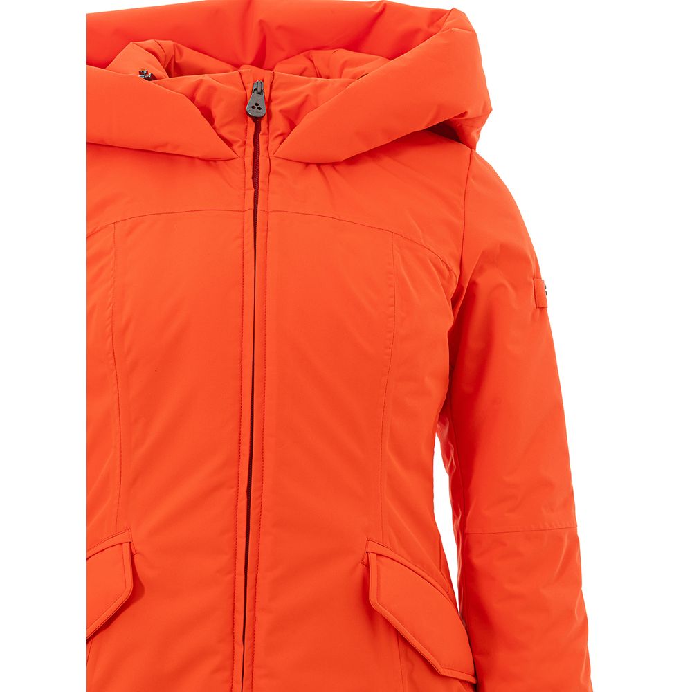 Peuterey Elegante orangefarbene Polyesterjacke für Frauen
