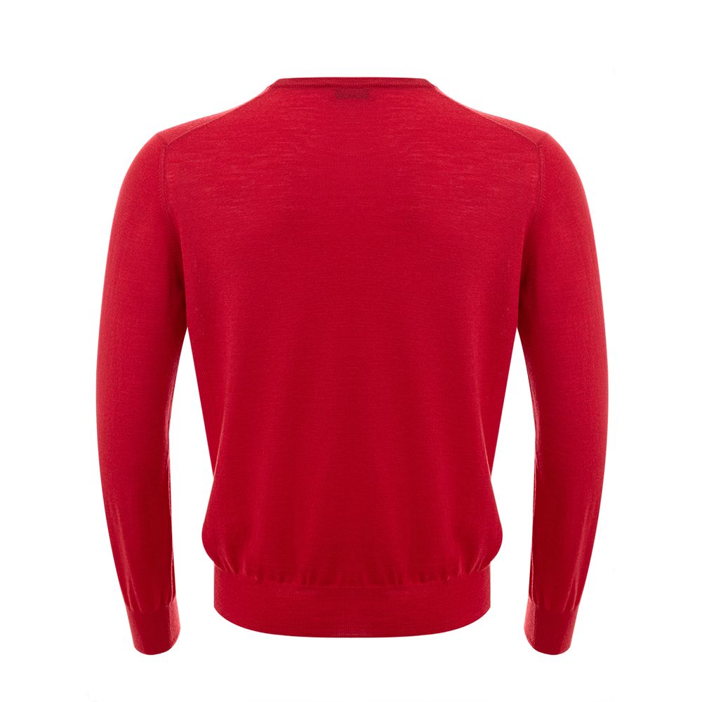 Gran Sasso Eleganter Pullover aus roter Wolle für Männer
