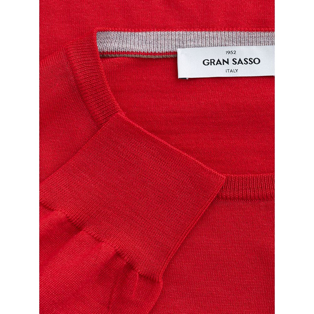 Gran Sasso Eleganter Pullover aus roter Wolle für Männer