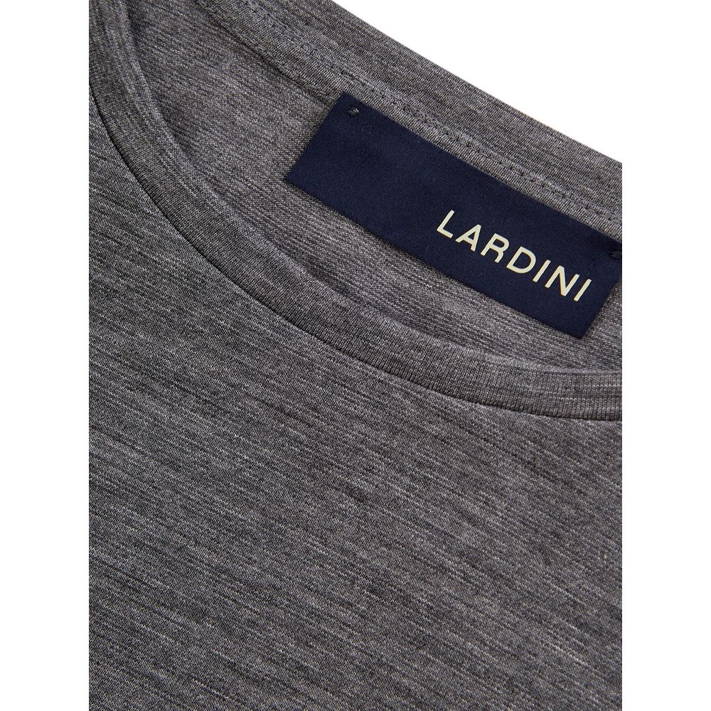 Lardini Elegantes graues Designer T-Shirt aus Wolle