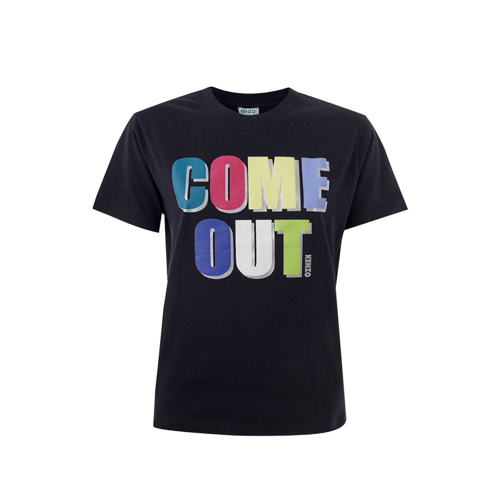 Kenzo Elegantes Baumwoll-T-Shirt in zeitlosem Schwarz